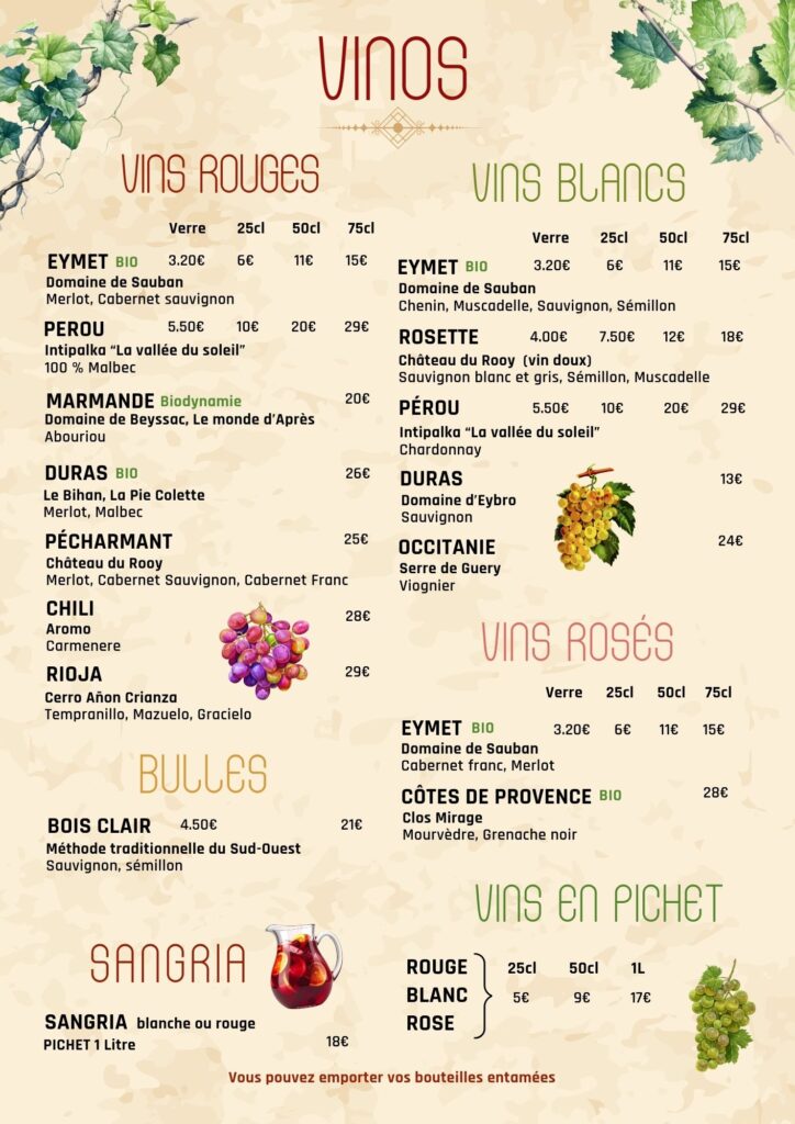 26-05 carte des vins